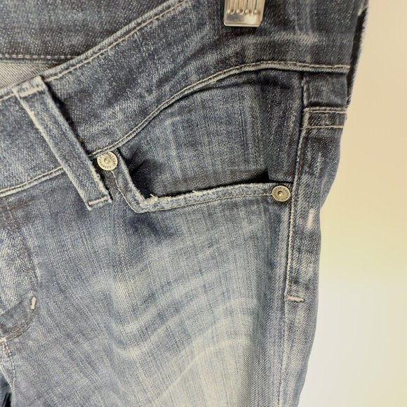 Citizens of Humanity Jeans 29 Blue Denim Whiskey‎ Low Waist Cropped USA Womens - Picture 9 of 12